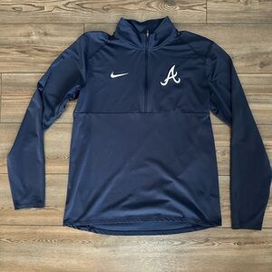Atlanta Braves Nike  1/4 zip pullover long sleeve athletic shirt